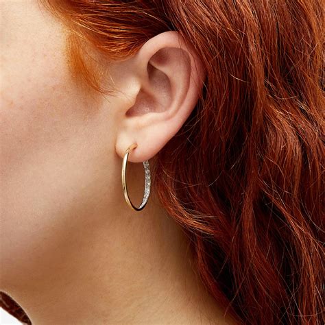 Yvonne Léon Women's Diamond Hoop Earrings in 9K Gold/Diamond Yvonne Leon