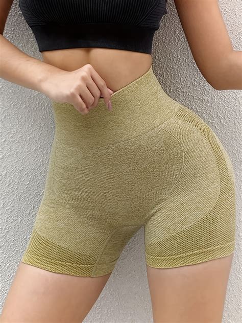 Seamless Solid Shaping Shorts, Tummy Control Stretch Slimmer Shorts ...