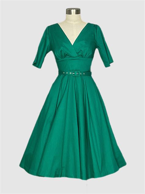Valentina Alpine Green Vintage 1950’s Style Dress Vintage Dress