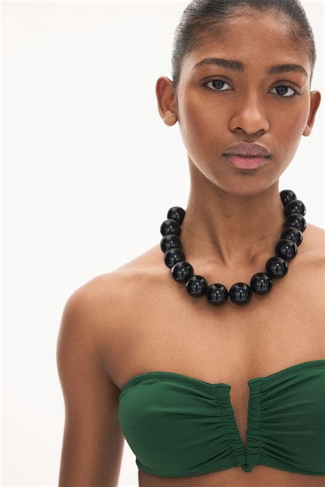 Padded Bikini Top - Dark green - Ladies | H&M US