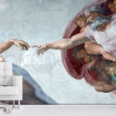 Adam And God Painting