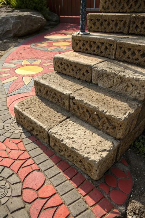 16+ Creative Cinder Block Steps with Pavers Ideas - DIY Sprout
