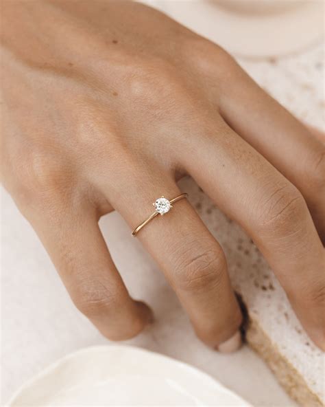 Solitaire Diamond Ring | Dainty engagement rings, Small engagement ...