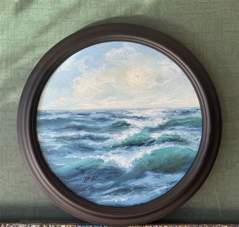 Through The Porthole von Julia Bright (N.D): Malerei Öl auf Leinwand - Singulart