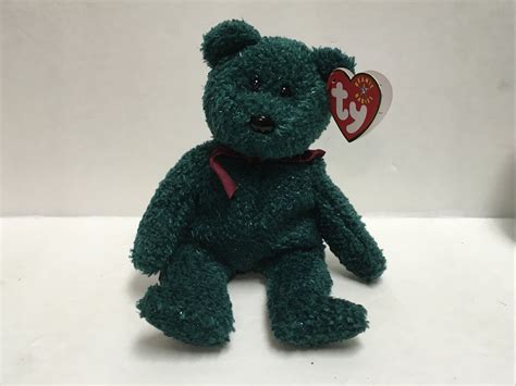 TY Beanie Baby 2001 Holiday Teddy Bear Retired DOB: Dec. 24th, 2000 NWT ...
