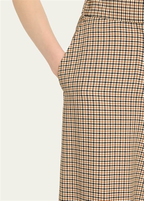 Toccin Daniela Wide-Leg Plaid Pants - Bergdorf Goodman