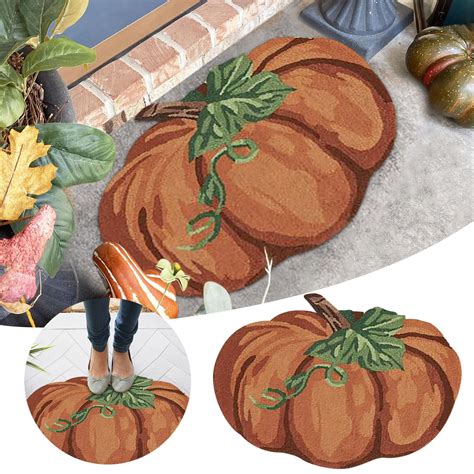 BJUTIR Thanksgiving Pumpkin Rug Holiday Floor Mat Welcome Door Mat ...