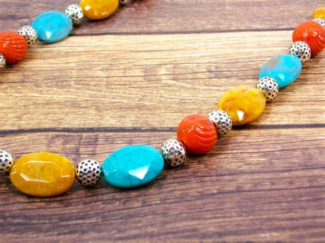 MULTI COLOR BEADED NECKLACE AND EARRING SET - Calisa Designs