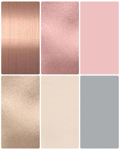 Rose gold, champagne, blush, beige, light slate grey | Rose gold color ...