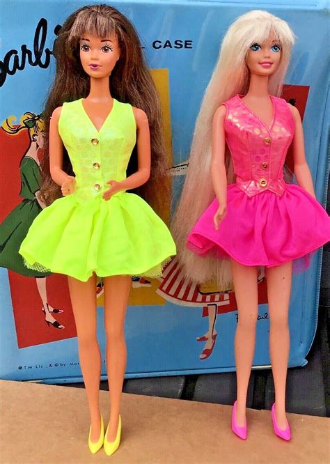 Beautiful Vintage 1994 Cut N Style Barbie Outfits Only - Bright Pink ...