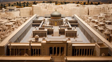 Second temple model of the ancient Jerusalem Israel | Premium AI ...