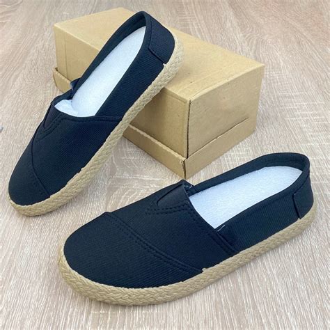 Fashion Slip On Canvas Espadrille Shoes For Women | Shopee Philippines