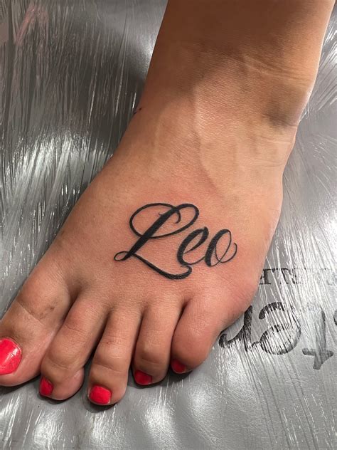 Leo Name Tattoo