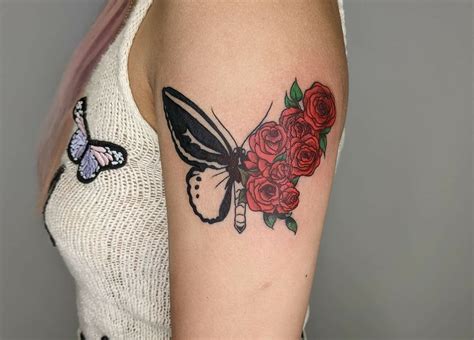 Tattoo Rose Butterfly at Marjorie Clouse blog
