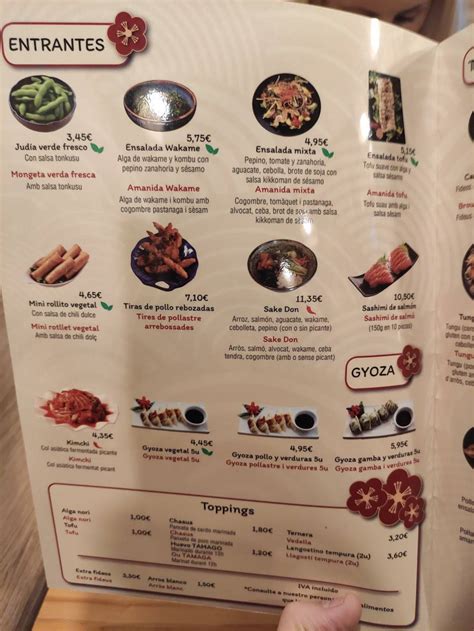 Menu at RAMEN TAN TAN restaurant, Barcelona