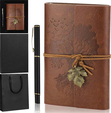 Amazon.com : Gueevin Graduation Leather Journal and Pen Gift Set ...