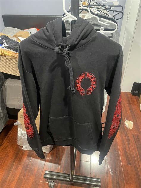 Chrome Hearts Chrome hearts black/red friends and family hoodie | Grailed