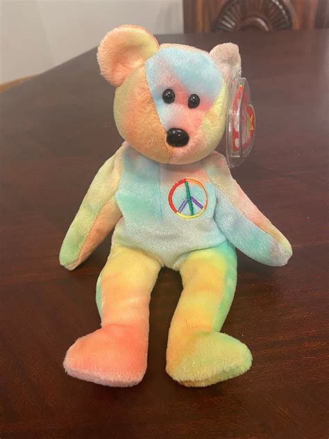 RARE 1996 Peace Bear Beanie Baby With Tag Errors MINT - Etsy