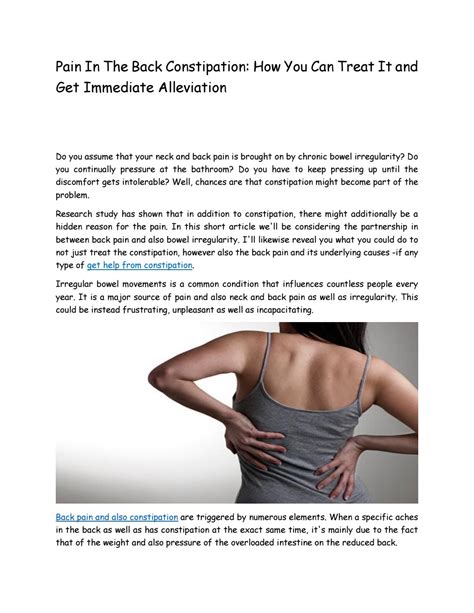 Hip Flexor Unlock: back pain causes constipation