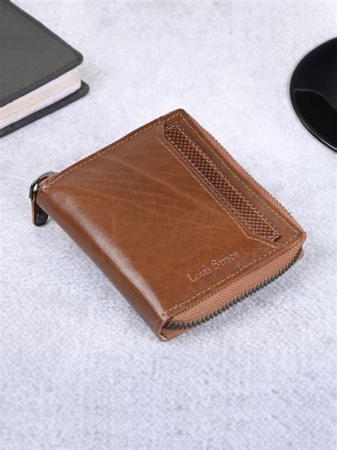 Buy Louis Stitch Handcrafted Spanish Leather Zip Lock Wallet For Men ...