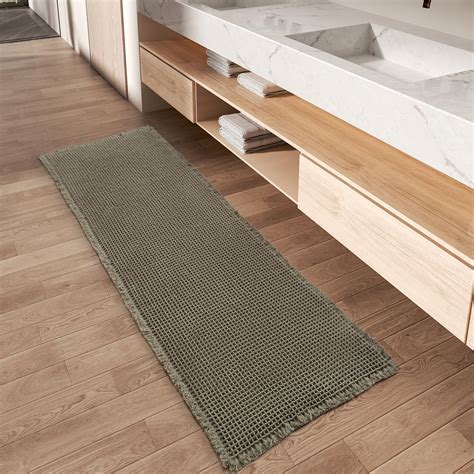 Amazon.com: Upgraded Waffle Runner Rug Super Absorbent Non Slip Bath ...