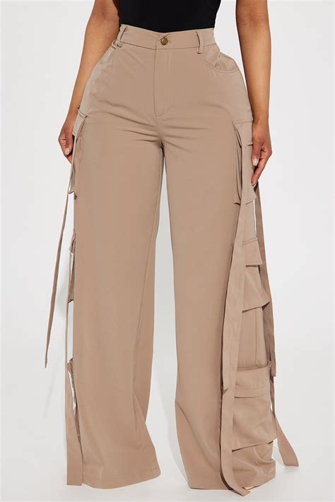 Women's Archive Me Cargo Wide Leg Pant in Khaki Size 2X by Fashion Nova ...