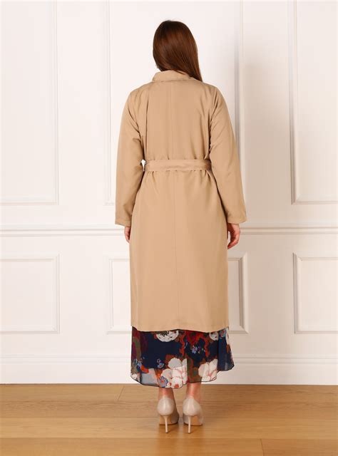 Beige - Plus Size Trench coat