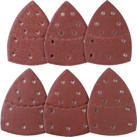 120Pcs Sanding Sheets, Sander Pads 40/60/80/120/180/240 Grits Mouse ...