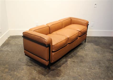 Le Corbusier for Cassina LC2 3-Seat Sofa in Brown Leather at 1stDibs ...