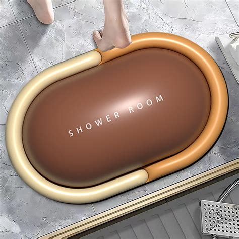 fuyuli Diatom Mud Bathroom Rug Bath Mat Super Absorbent Living Room ...