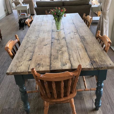 Farmhouse Dining Room Table, Farmhouse Kitchen Tables, Rustic Table ...