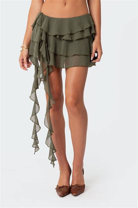 Nico Ruffled Mini Skirt | Flowy short skirts, Mini skirts, Ruffle skirt ...