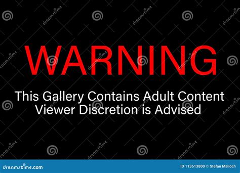 Warning Viewer Discretion is Advised Adult Content Stock Illustration ...