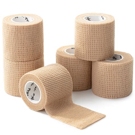 Mr. Pen Self Adhesive Bandage Wrap, 6 Pack, Skin Colored, 2" x 5 Yards ...