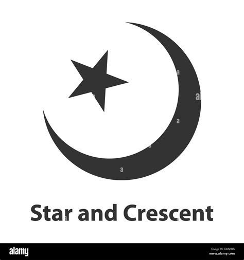 Icon of Star and Crescent symbol. Islam religion sign Stock Vector ...