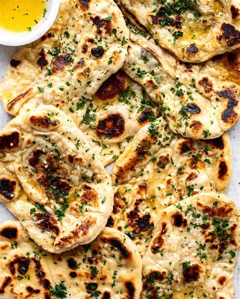 No Yeast Garlic Naan Recipe | The Feedfeed