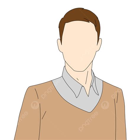 Wear PNG Picture, Male Wear Brown Sweater, Male, Cartoon, Sweater PNG ...