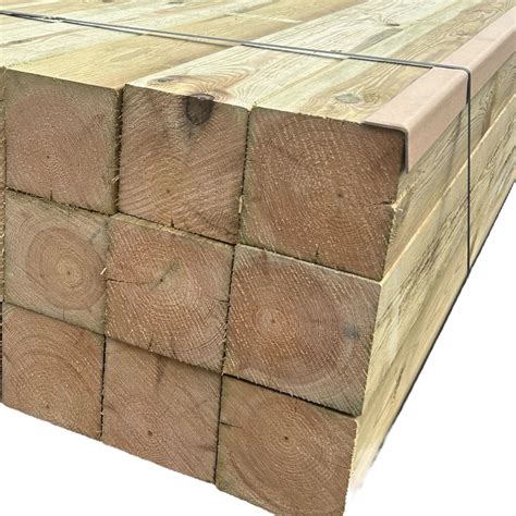 Lot de 6 poteaux en bois (poutre) en pin traité 14x14x100 cm | Leroy Merlin
