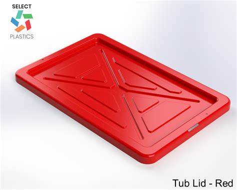 Select Plastics. Storage Tub Lid-Red