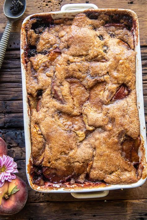 Easy Ginger Blackberry Peach Cobbler. - Half Baked Harvest
