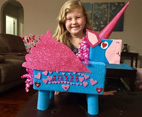 Unicorn Pegasus Valentine Box diy card holder for Valentine's Day ...