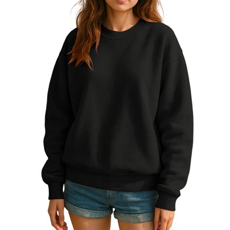 Fgvctg Crew Neck Sweatshirts Women Long Sleeve Shirt Crewneck Pullover ...