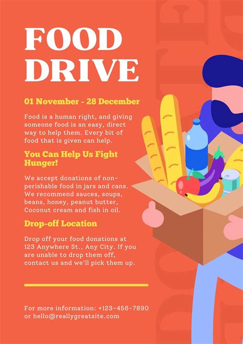Page 4 - Free food drive flyer templates to edit and print | Canva