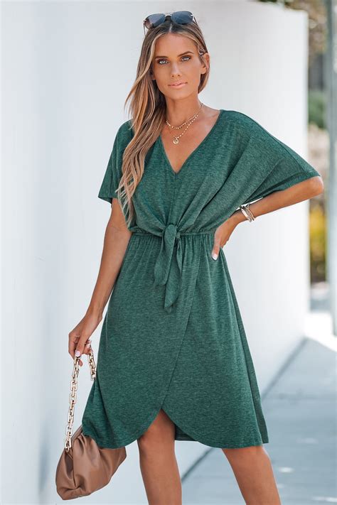 Bow V-Neck Mini Dress