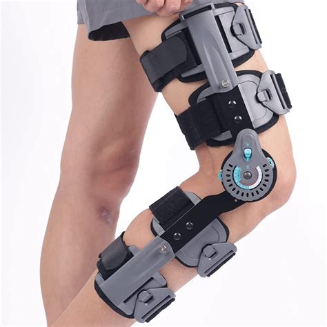 Orthomen ROM Post OP Knee Brace, Adjustable Hinged Leg Support Orthosis ...