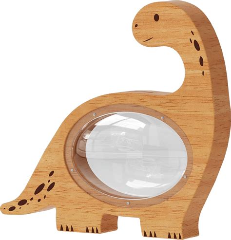 Amazon.com: Wooden Clear Dinosaurs Piggy Bank for Boys Girls Kids ...