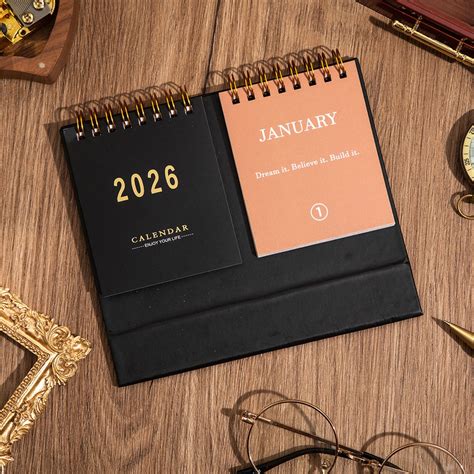 Monthly Planner 2025-2026 2026 English Desk Calendar Double With ...