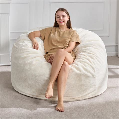 Amazon.com: Hobestluk 4FT Bean Bag Chairs for Adults Large Beanbag ...