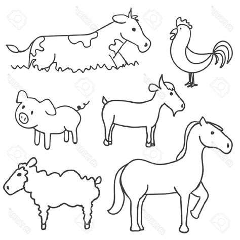 Farm Animals Drawing at PaintingValley.com | Explore collection of Farm ...