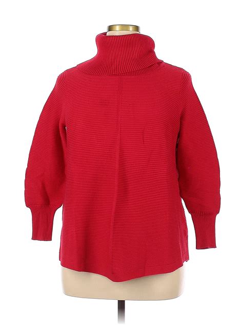 Cyrus Red Turtleneck Sweater Size 1X (Plus) - 60% off | thredUP